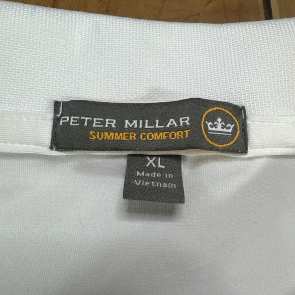 Peter Millar Polo Shirt Mens Sz XL White Summer Comfort Golf Performance Stretch - Picture 3 of 6